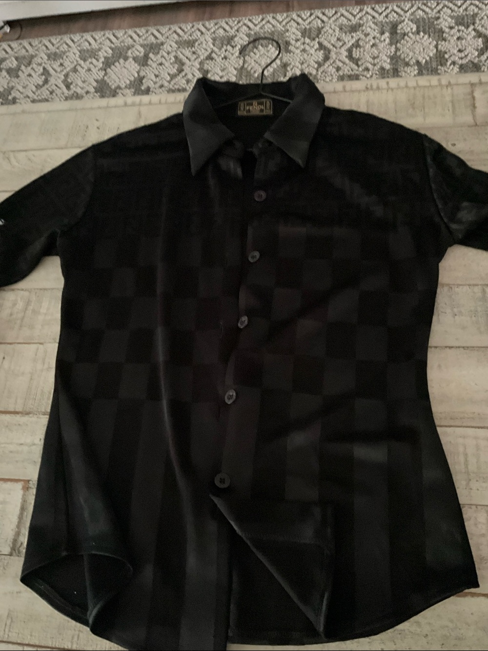 Fendi Jeans Vintage FF Zucca Monogram Checkered Shirt